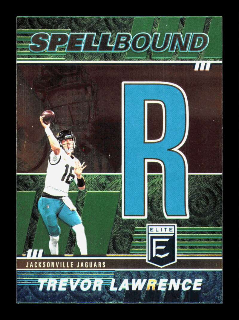 Load image into Gallery viewer, 2022 Donruss Elite Spellbound Green Trevor Lawrence #SB-TL4 Jacksonville Jaguars  Image 1
