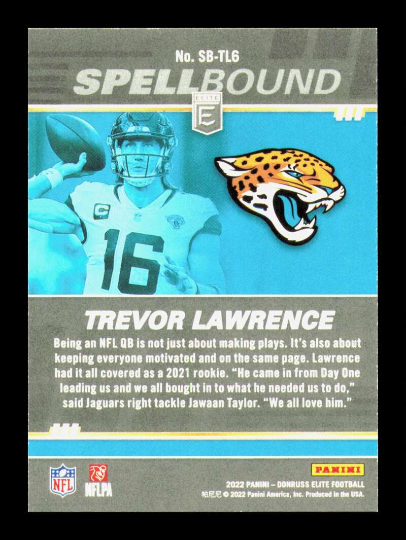 Load image into Gallery viewer, 2022 Donruss Elite Spellbound Green Trevor Lawrence #SB-TL6 Jacksonville Jaguars  Image 2
