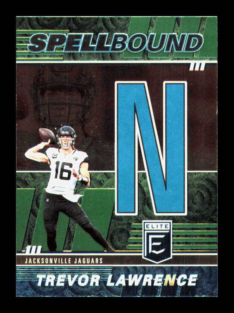 Load image into Gallery viewer, 2022 Donruss Elite Spellbound Green Trevor Lawrence #SB-TL6 Jacksonville Jaguars  Image 1
