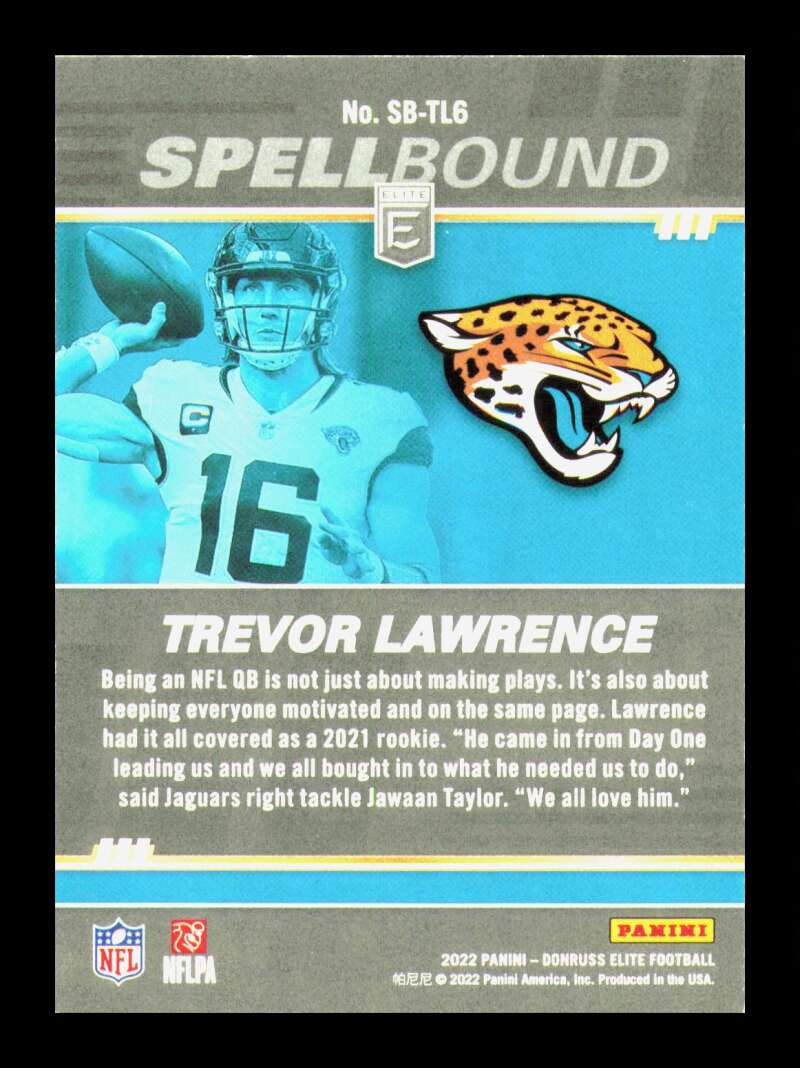 Load image into Gallery viewer, 2022 Donruss Elite Spellbound Green Trevor Lawrence #SB-TL6 Jacksonville Jaguars  Image 2
