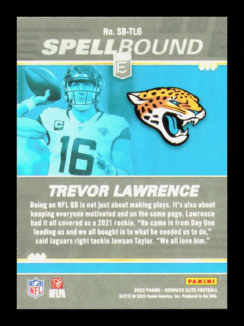 Load image into Gallery viewer, 2022 Donruss Elite Spellbound Green Trevor Lawrence #SB-TL6 Jacksonville Jaguars  Image 2
