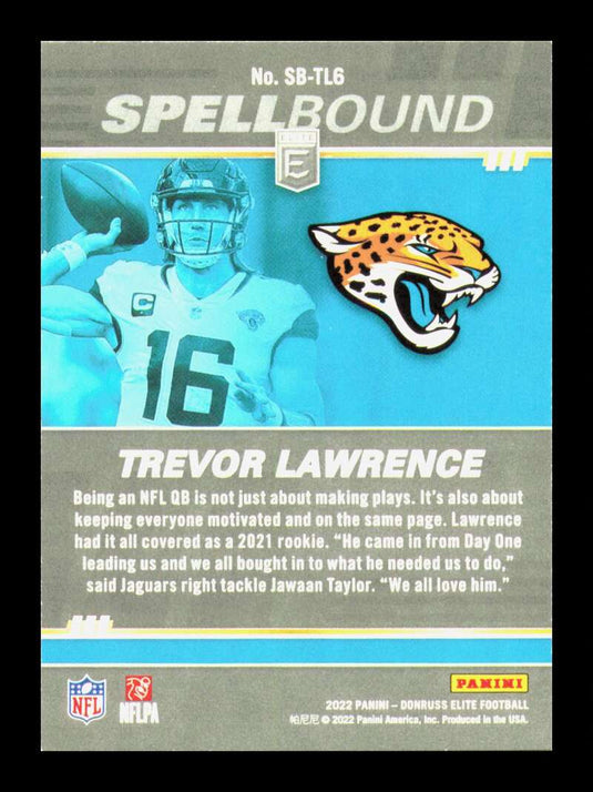 2022 Donruss Elite Spellbound Green Trevor Lawrence 