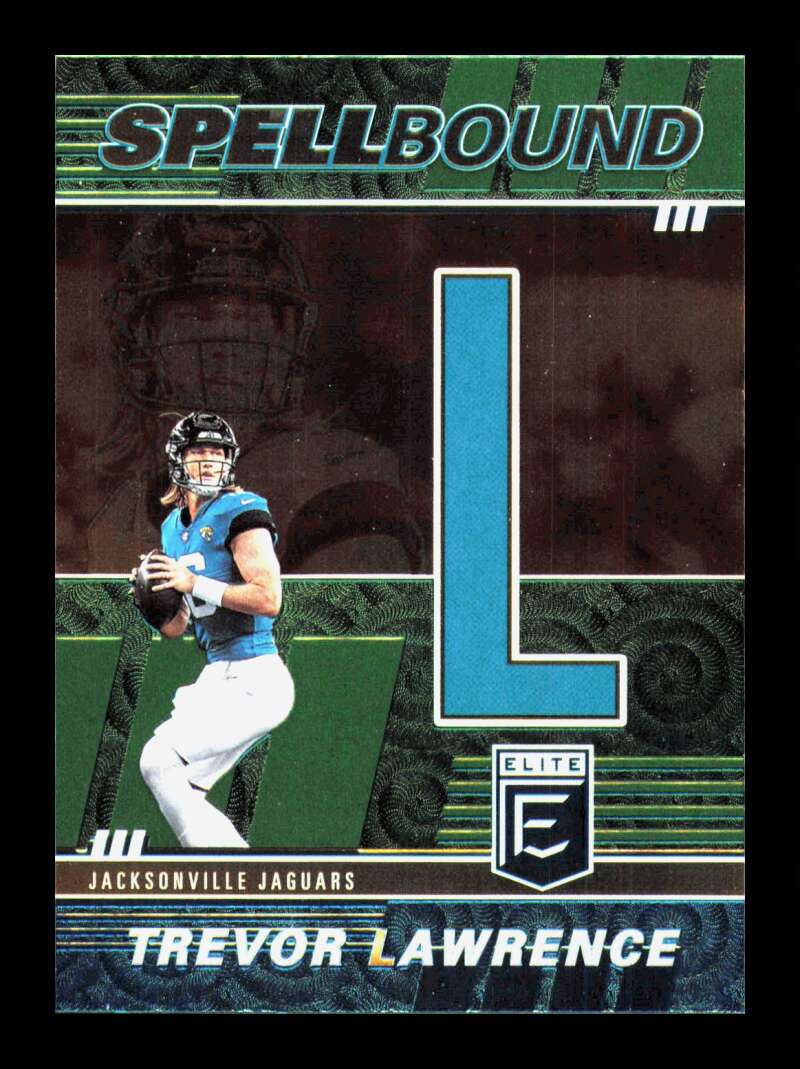 Load image into Gallery viewer, 2022 Donruss Elite Spellbound Green Trevor Lawrence #SB-TL1 Jacksonville Jaguars  Image 1
