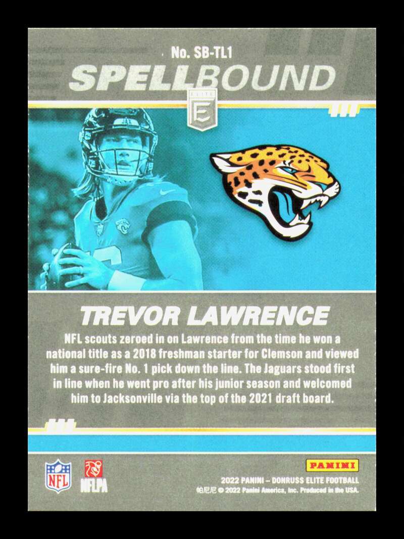 Load image into Gallery viewer, 2022 Donruss Elite Spellbound Green Trevor Lawrence #SB-TL1 Jacksonville Jaguars  Image 2
