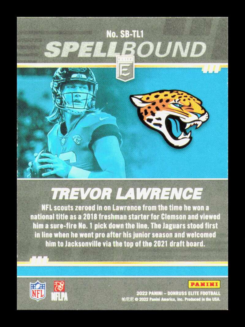 Load image into Gallery viewer, 2022 Donruss Elite Spellbound Green Trevor Lawrence #SB-TL1 Jacksonville Jaguars  Image 2
