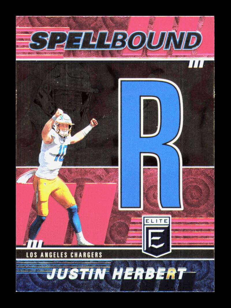 Load image into Gallery viewer, 2022 Donruss Elite Spellbound Pink Justin Herbert #SB-JH6 Los Angeles Chargers  Image 1
