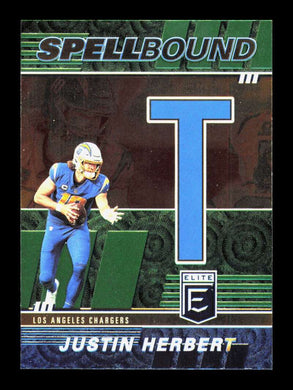 2022 Donruss Elite Spellbound Green Justin Herbert 