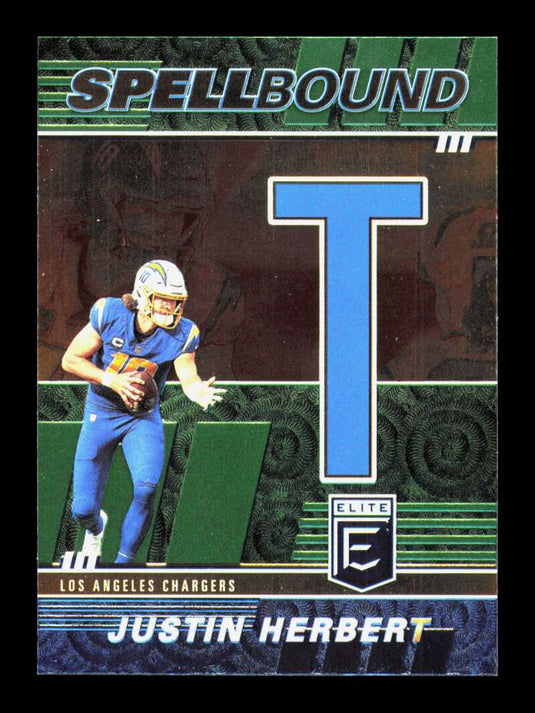 2022 Donruss Elite Spellbound Green Justin Herbert