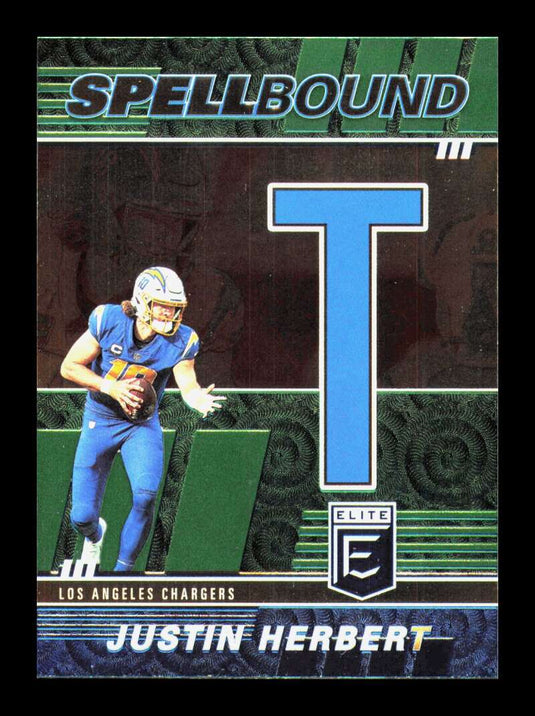 2022 Donruss Elite Spellbound Green Justin Herbert