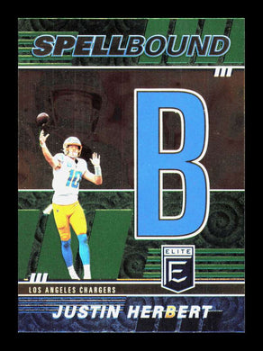 2022 Donruss Elite Spellbound Green Justin Herbert 