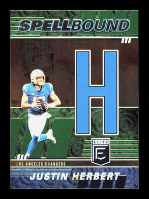 2022 Donruss Elite Spellbound Green Justin Herbert 