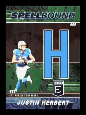 2022 Donruss Elite Spellbound Green Justin Herbert 