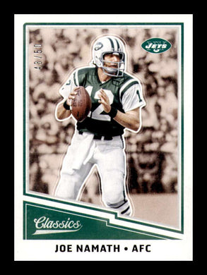 2017 Panini Classics Blank Back Joe Namath 