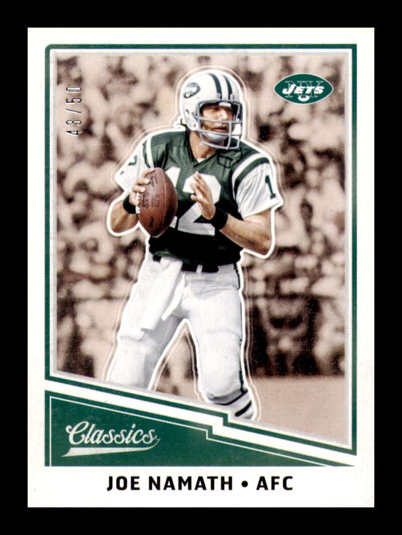 Load image into Gallery viewer, 2017 Panini Classics Blank Back Joe Namath #129 New York Jets /50  Image 1
