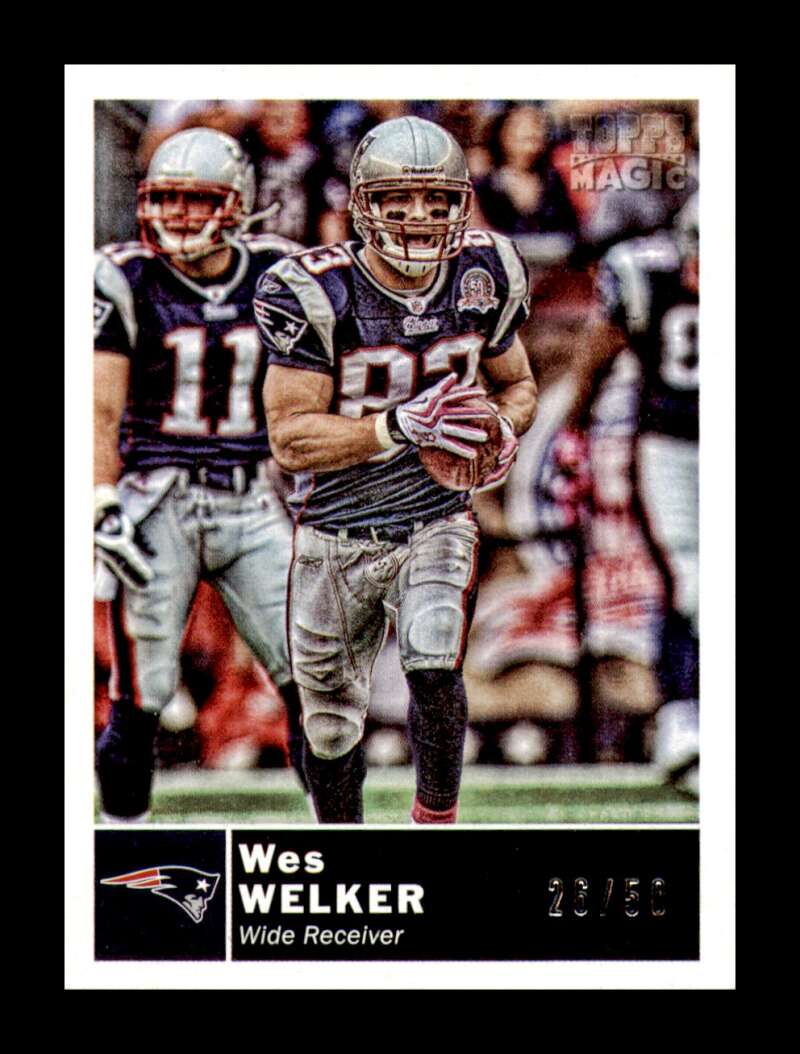 Load image into Gallery viewer, 2010 Topps Magic Mini Pigskin 50 Wes Welker #194 New England Patriots SP /50  Image 1
