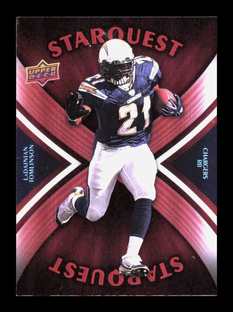 Load image into Gallery viewer, 2008 Upper Deck Star Quest Rainbow Red LaDainian Tomlinson #SQ19 San Diego Chargers  Image 1
