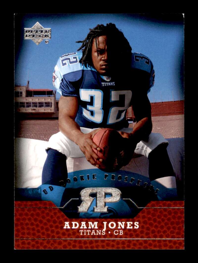 Load image into Gallery viewer, 2005 Upper Deck Rookie Prospects Adam Jones #RP-AJ Tennessee Titans Rookie RC Image 1
