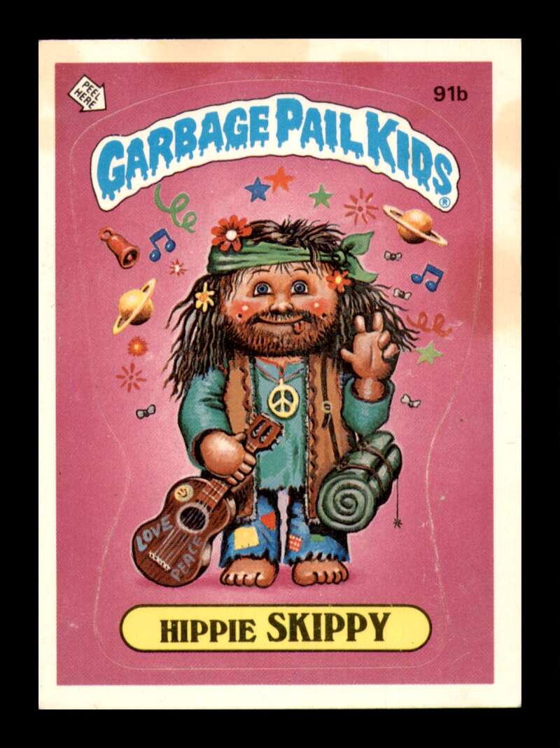 Load image into Gallery viewer, 1986 Topps Garbage Pail Kids Series 3 Hippie Skippy #91b ST Stain  Image 1

