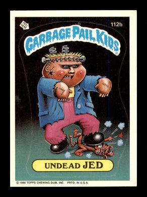 1986 Topps Garbage Pail Kids Series 3 Undead Jed 