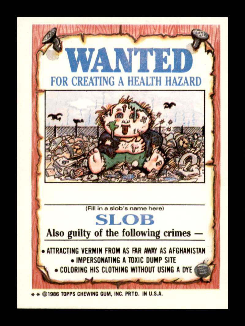 Load image into Gallery viewer, 1986 Topps Garbage Pail Kids Series 3 Les Vegas #117b Wax On Front Image 2
