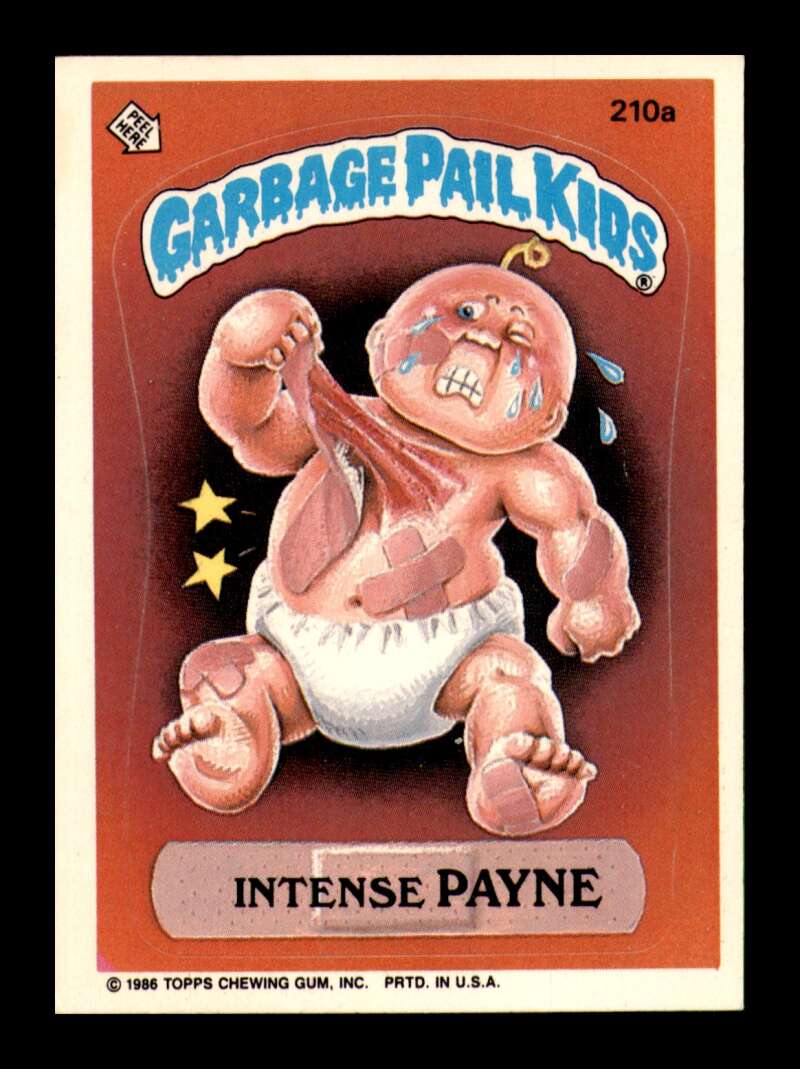 Load image into Gallery viewer, 1986 Topps Garbage Pail Kids Series 6 Intense Payne #210A  Image 1
