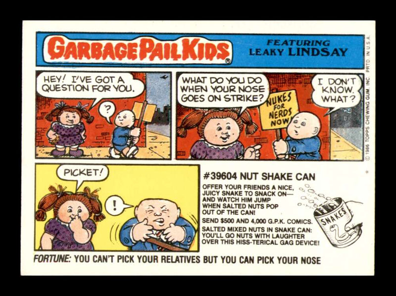 Load image into Gallery viewer, 1986 Topps Garbage Pail Kids Series 6 See More Seymour #211A  Image 2
