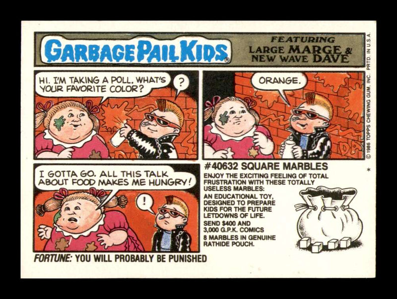 Load image into Gallery viewer, 1986 Topps Garbage Pail Kids Series 6 Gnawing Nora #215A  Image 2
