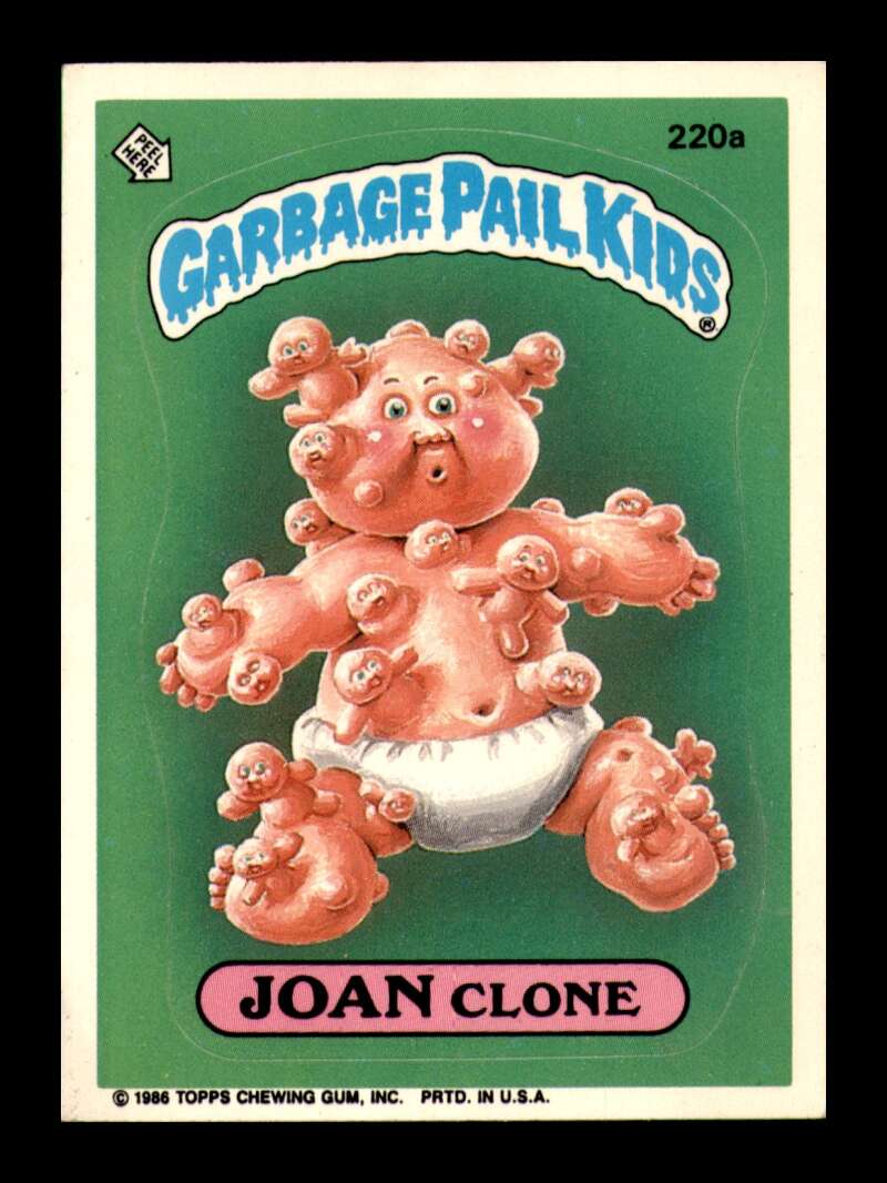 Load image into Gallery viewer, 1986 Topps Garbage Pail Kids Series 6 Joan Clone #220A Corner Crease Image 1
