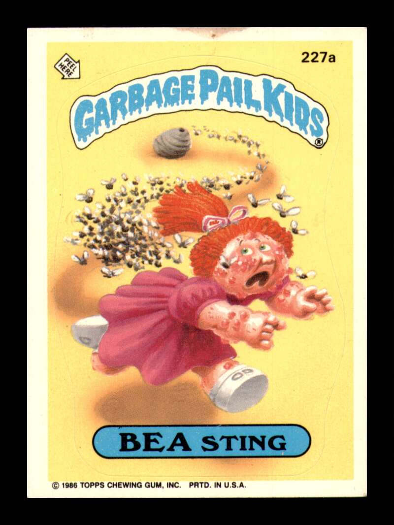 Load image into Gallery viewer, 1986 Topps Garbage Pail Kids Series 6 Bea Sting #227A ST Stain Image 1
