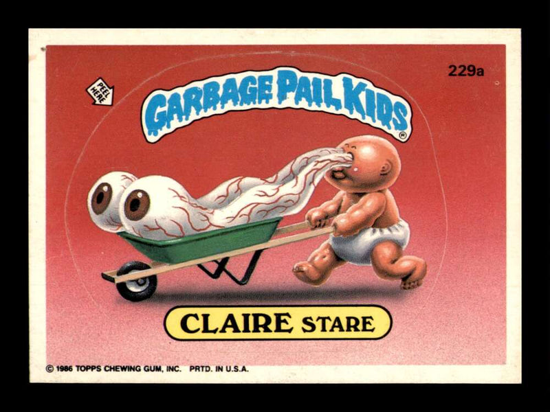 Load image into Gallery viewer, 1986 Topps Garbage Pail Kids Series 6 Claire Stare #229A  Image 1

