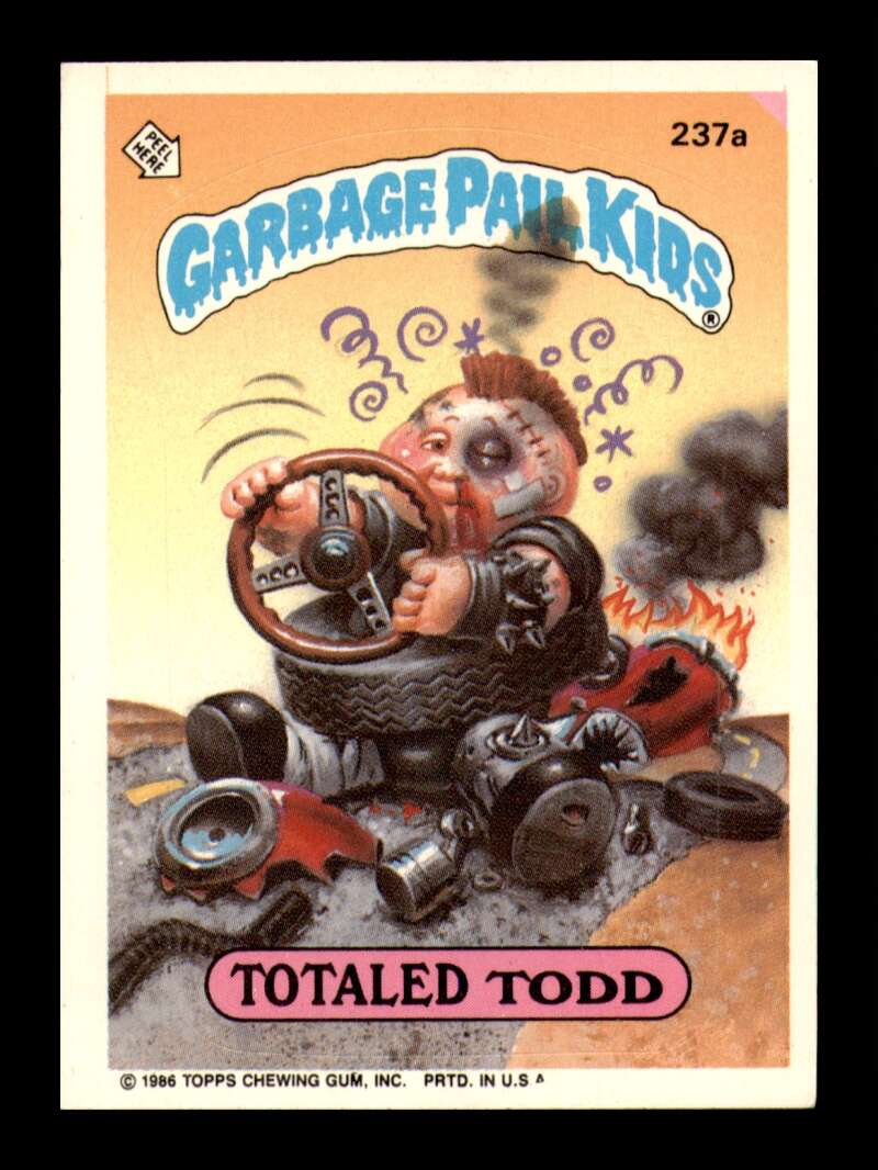 Load image into Gallery viewer, 1986 Topps Garbage Pail Kids Series 6 Totaled Todd #237A  Image 1
