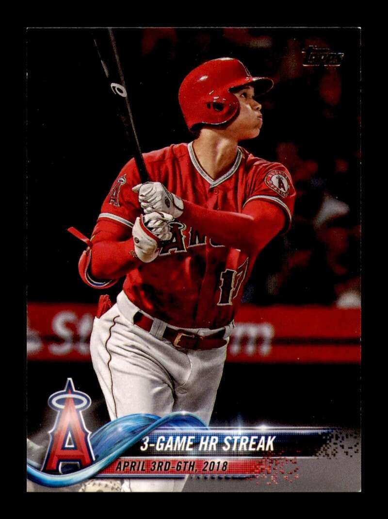 Load image into Gallery viewer, 2018 Topps Update Shohei Ohtani #US189 3 HR Streak Los Angeles Angels Rookie RC Image 1
