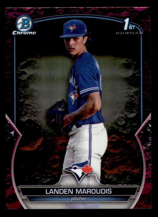 2023 Bowman Draft Chrome Fuchsia Lunar Refractor Landen Maroudis