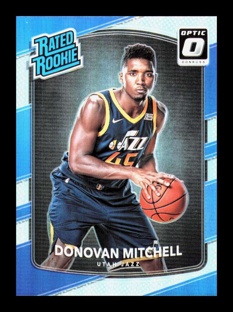 Load image into Gallery viewer, 2017-18 Donruss Optic Holo Silver Prizm Donovan Mitchell #188 Utah Jazz Rookie RC Image 1
