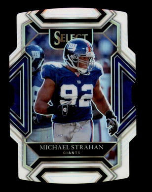 2021 Panini Select White Prizm Die Cut Michael Strahan 