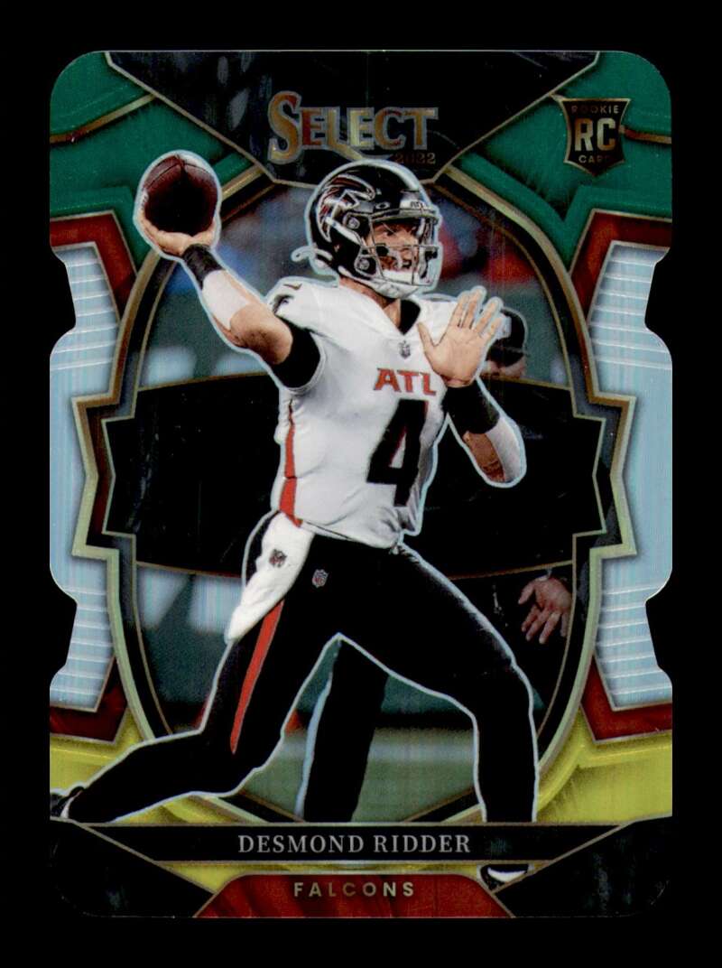 Load image into Gallery viewer, 2022 Panini Select Green Yellow Prizm Die Cut Desmond Ridder #36 Atlanta Falcons Rookie RC Image 1
