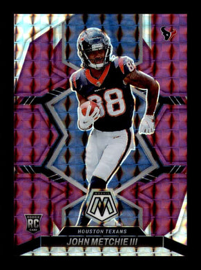 2022 Panini Mosaic Purple Mosaic Prizm John Metchie 