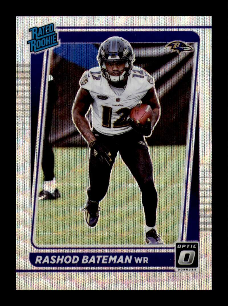 Load image into Gallery viewer, 2021 Donruss Optic Wave Prizm Rashod Bateman #210 Baltimore Ravens Rookie RC /299  Image 1
