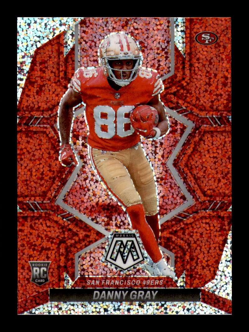 Load image into Gallery viewer, 2022 Panini Mosaic Red Sparkle Prizm Danny Gray #338 San Francisco 49ers Rookie RC  Image 1
