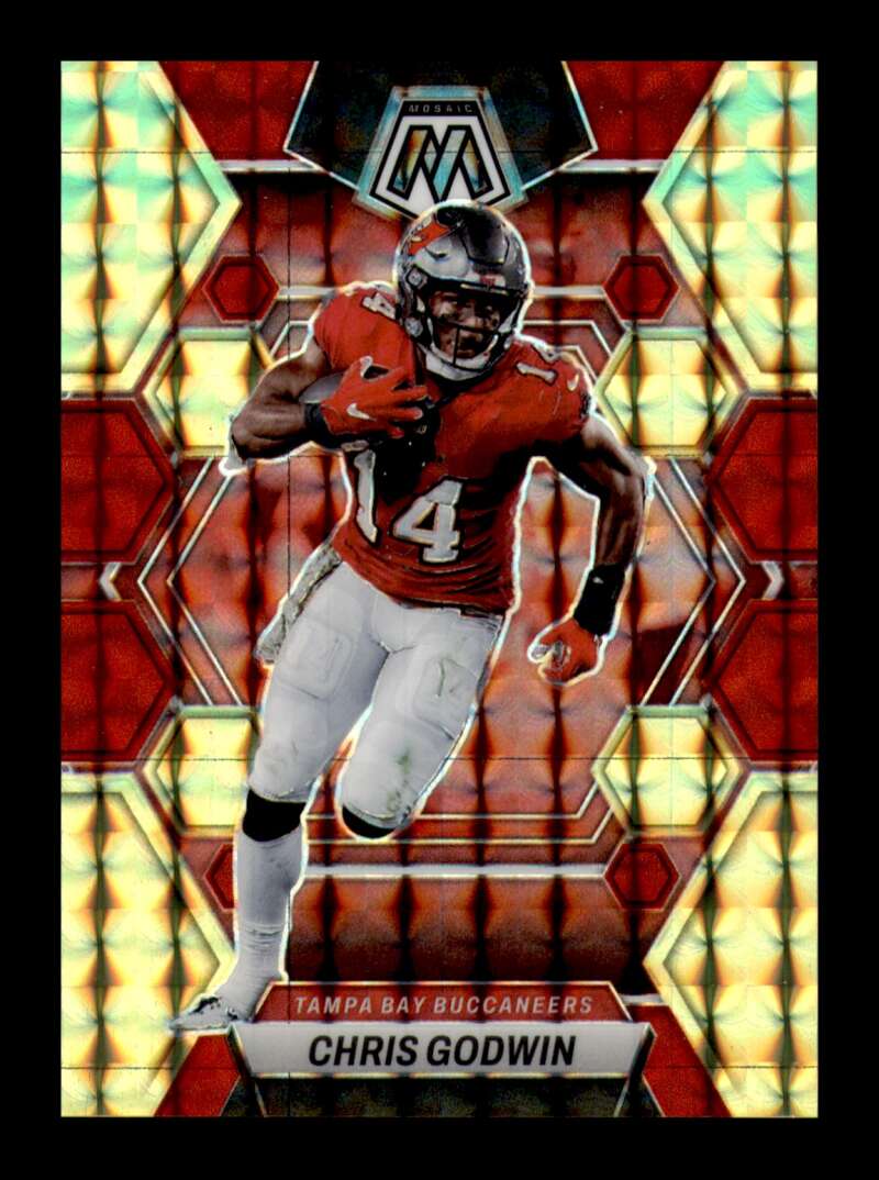 Load image into Gallery viewer, 2023 Panini Mosaic Choice Fusion Red Yellow Prizm Chris Godwin #228 Tampa Bay Buccaneers /80  Image 1
