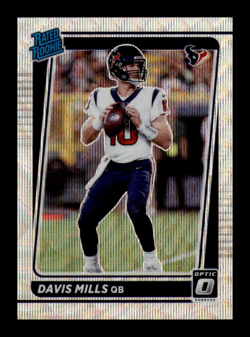 Load image into Gallery viewer, 2021 Donruss Optic Wave Prizm Davis Mills #222 Houston Texans Rookie RC /299  Image 1
