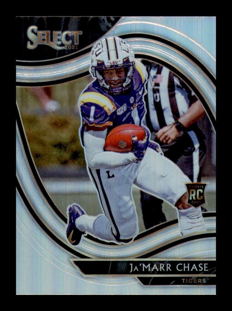 Load image into Gallery viewer, 2021 Panini Chronicles Draft Select Silver Prizm Ja&#39;Marr Chase #262 LSU Tigers Rookie RC Image 1
