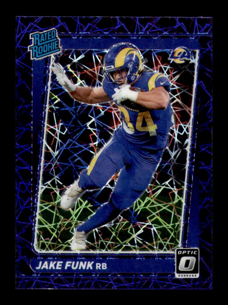 Load image into Gallery viewer, 2021 Donruss Optic Purple Velocity Prizm Jake Funk #295 Los Angeles Rams Rookie RC  Image 1
