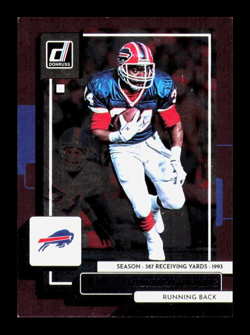 Load image into Gallery viewer, 2022 Donruss Season Stat Line Thurman Thomas #114 Buffalo Bills /387  Image 1
