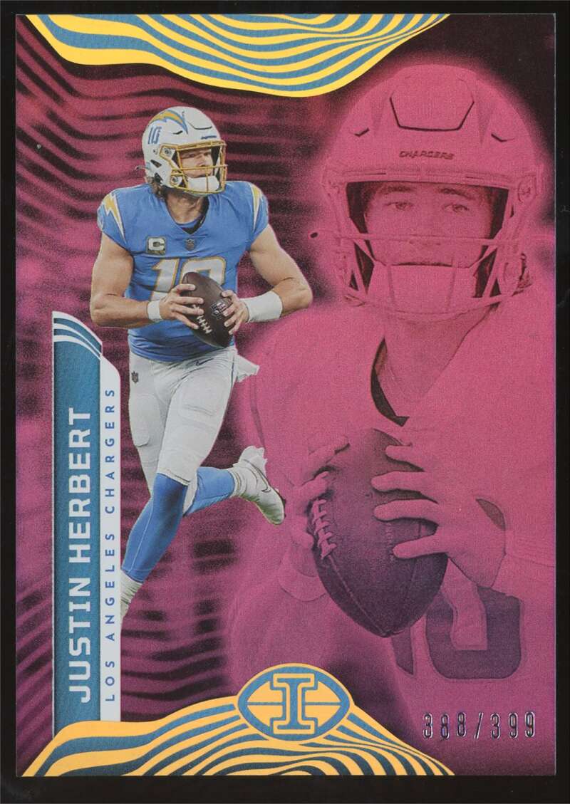 Load image into Gallery viewer, 2022 Panini Illusions Trophy Collection Pink Justin Herbert #48 Los Angeles Chargers /399  Image 1
