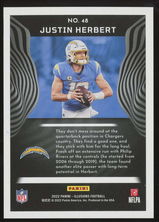 2022 Panini Illusions Trophy Collection Pink Justin Herbert 