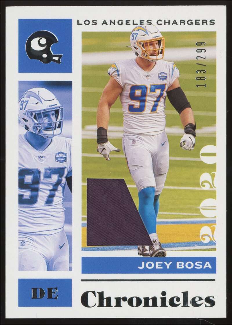 Load image into Gallery viewer, 2020 Panini Chronicles Jersey Joey Bosa #55 Los Angeles Chargers Patch Relic /299  Image 1
