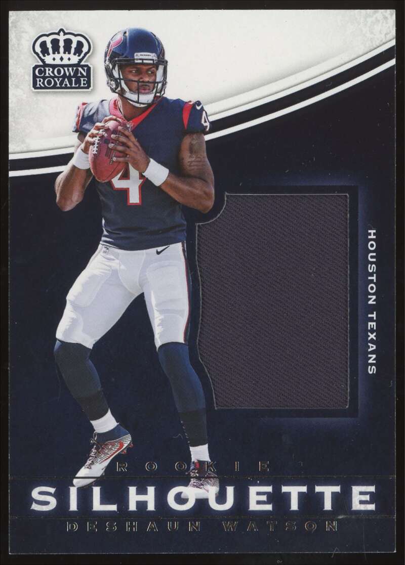 Load image into Gallery viewer, 2017 Panini Crown Royale Rookie Silhouette Deshaun Watson #12 Houston Texans RC Patch Relic Image 1
