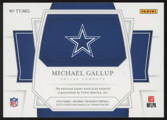 2019 Panini National Treasures Tremendous Treasures Michael Gallup