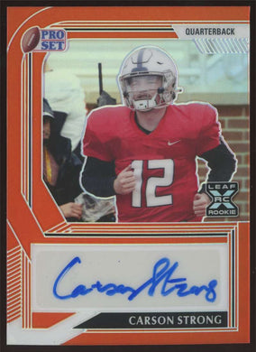 2022 Pro Set Metal Prismatic Orange Auto Carson Strong 